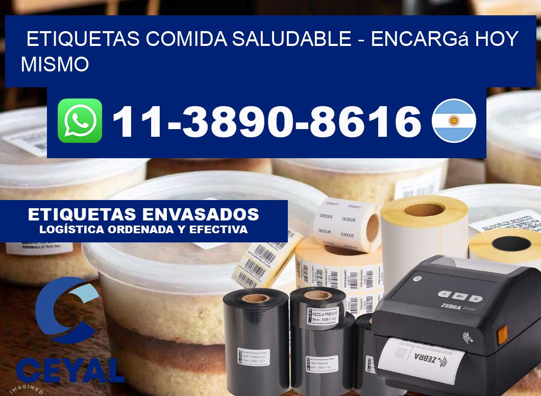 ETIQUETAS COMIDA SALUDABLE - Encargá hoy mismo