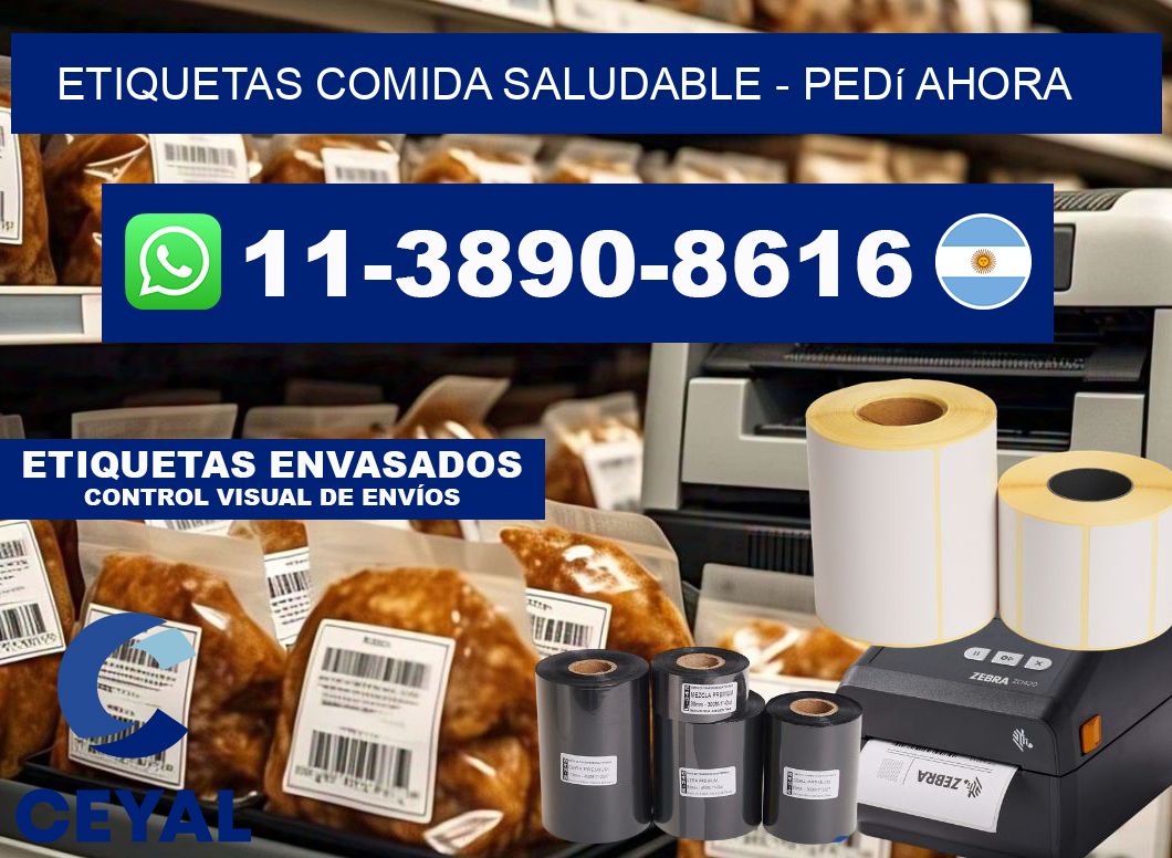 ETIQUETAS COMIDA SALUDABLE - Pedí ahora