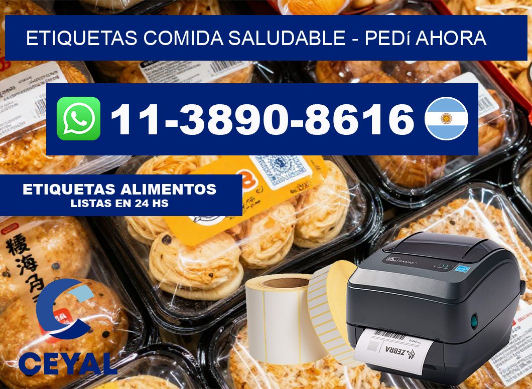 ETIQUETAS COMIDA SALUDABLE - Pedí ahora