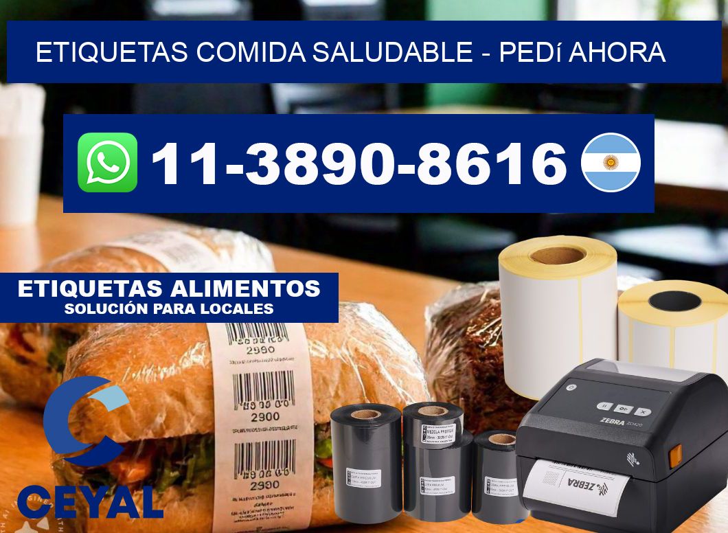 ETIQUETAS COMIDA SALUDABLE - Pedí ahora