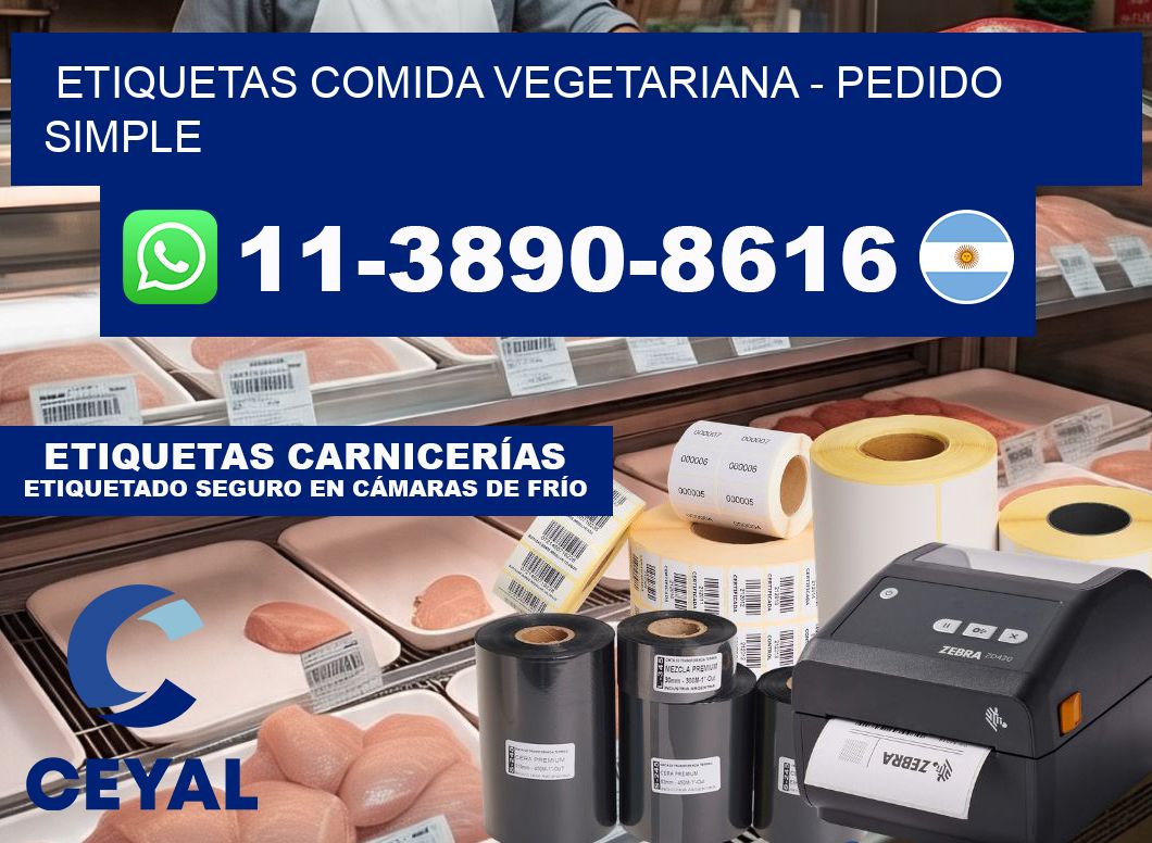 ETIQUETAS COMIDA VEGETARIANA - Pedido simple