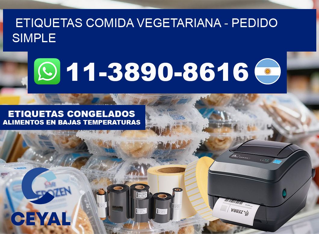 ETIQUETAS COMIDA VEGETARIANA – Pedido simple