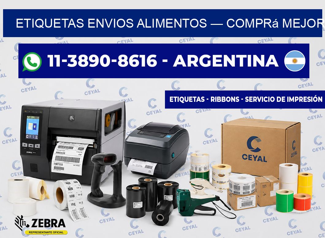 etiquetas envios alimentos — Comprá mejor