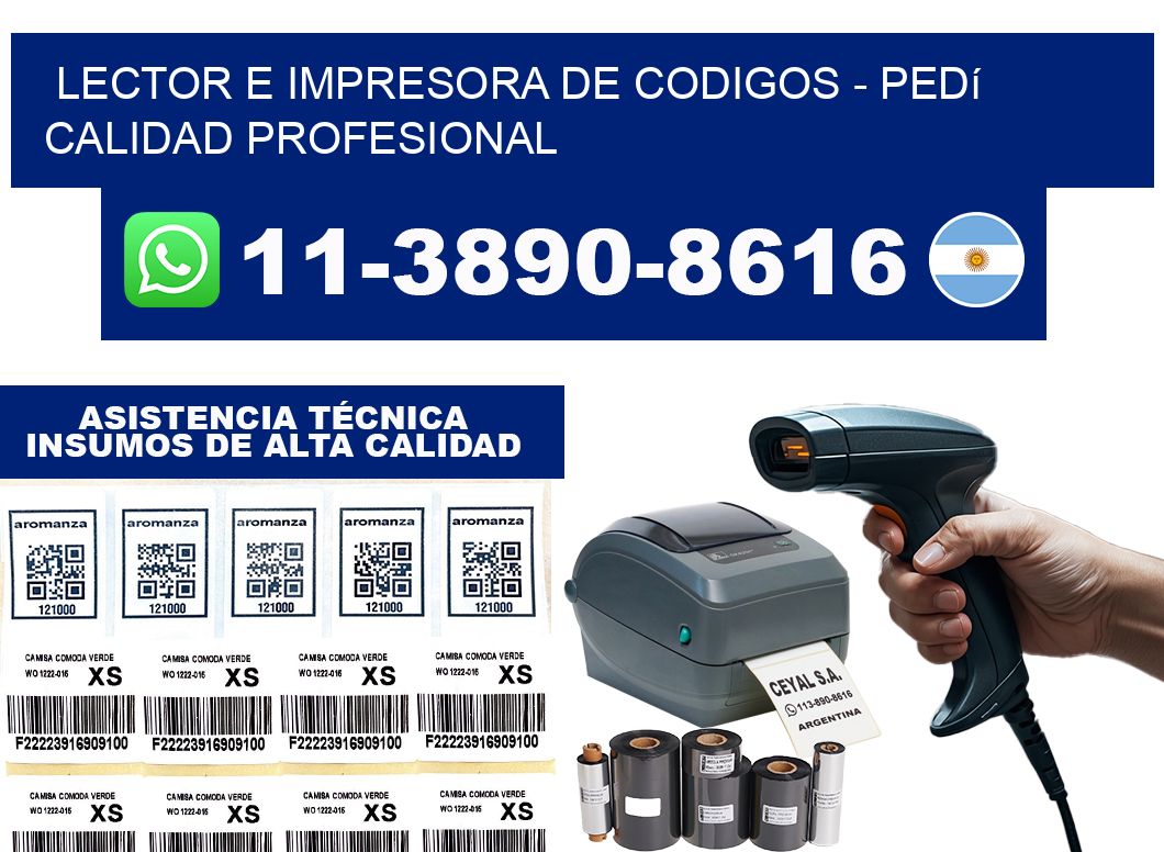 lector e impresora de codigos - Pedí calidad profesional