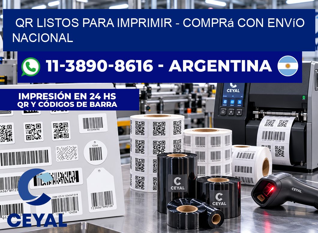 QR Listos para Imprimir - Comprá con envío nacional