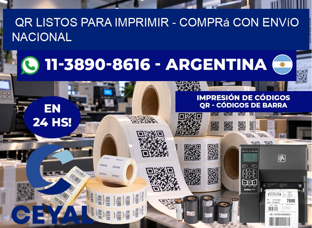 QR Listos para Imprimir - Comprá con envío nacional