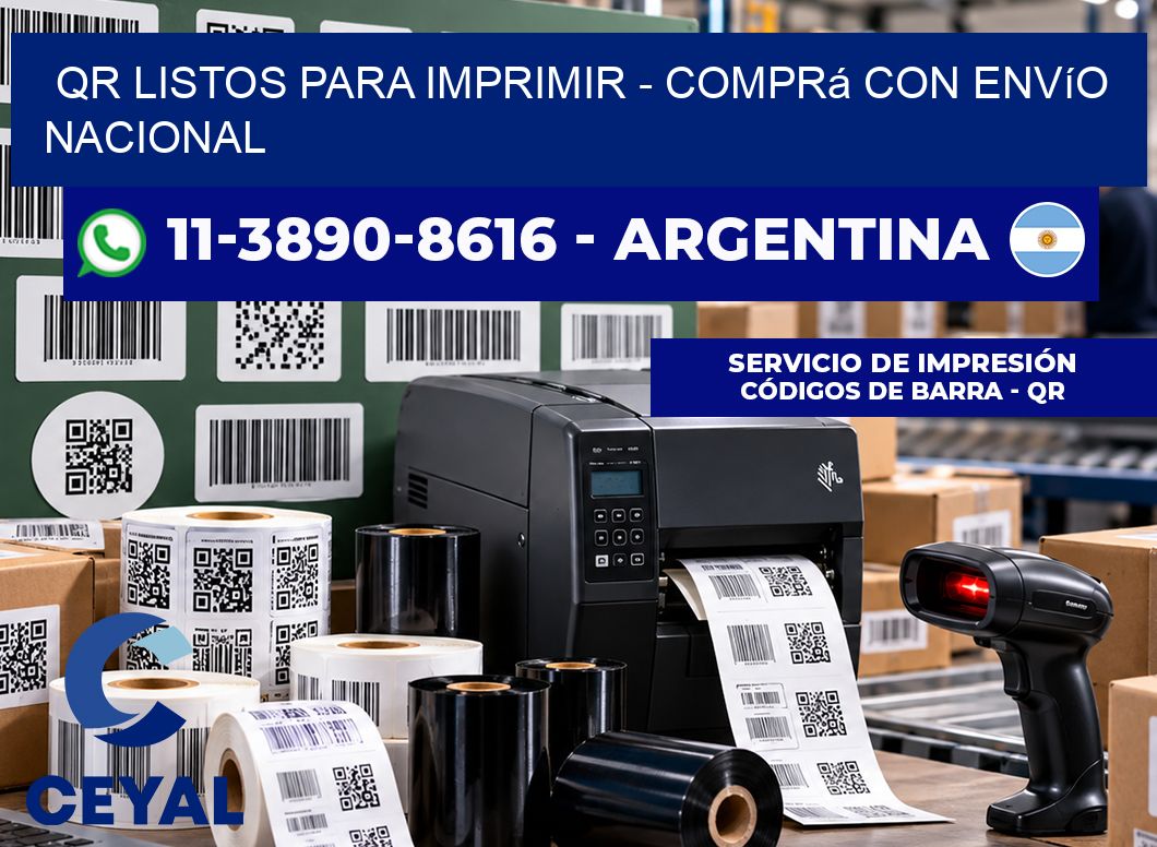 QR Listos para Imprimir – Comprá con envío nacional